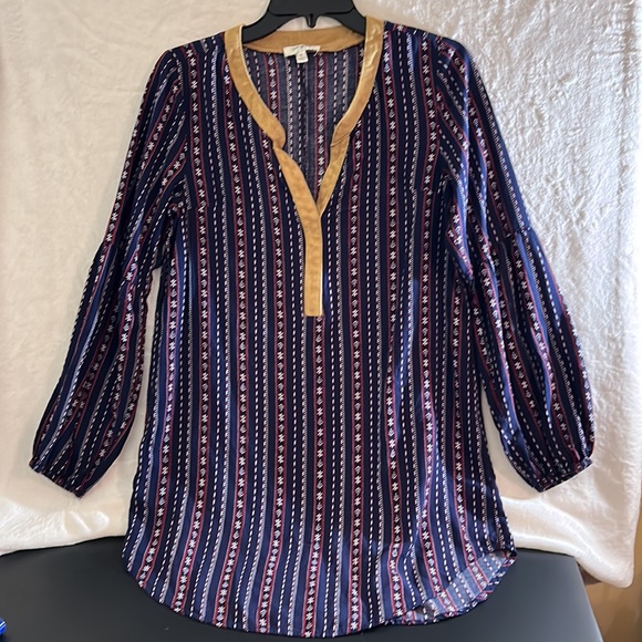 UMGEE Striped Multi Colored Aztec Boho Tunic Dress/top - Picture 11 of 11